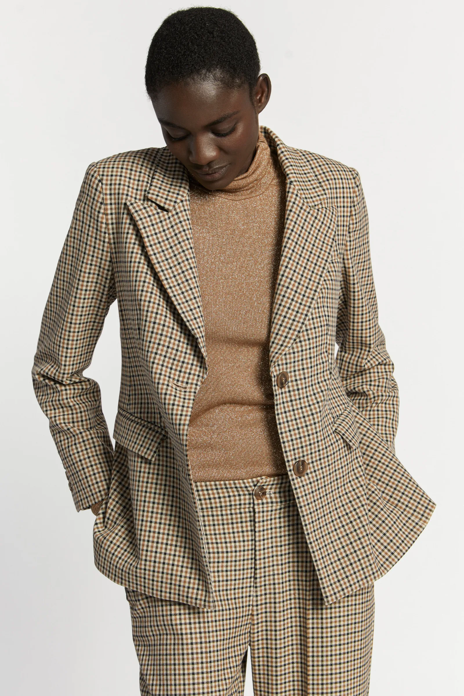 Xandres Blazer à carreaux-Femme Blazers