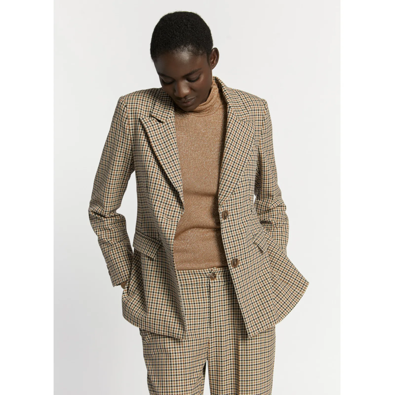 Xandres Blazer à carreaux-Femme Blazers