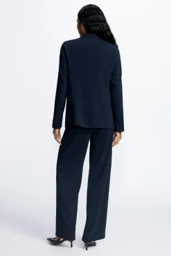 Xandres Blazer cintré bleu foncé, infroissable-Femme Xandres Plus|Blazers