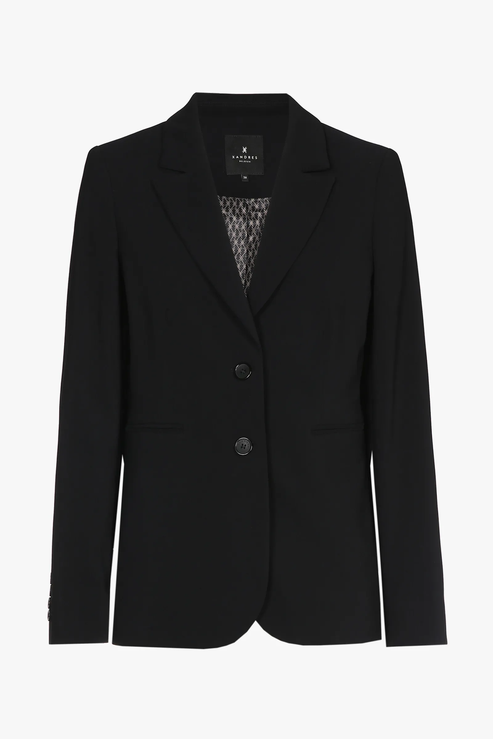 Xandres Blazer cintré noir, infroissable-Femme Xandres Plus|Essentials