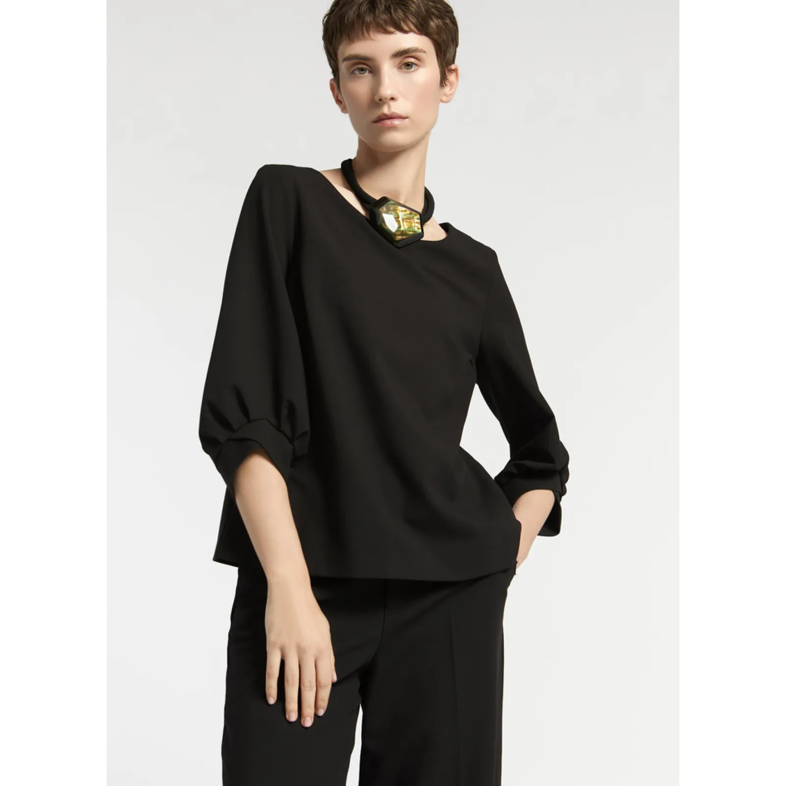 Xandres Blouse aux manches ornées d’un élégant détail-Femme Xandres Plus|Blouses