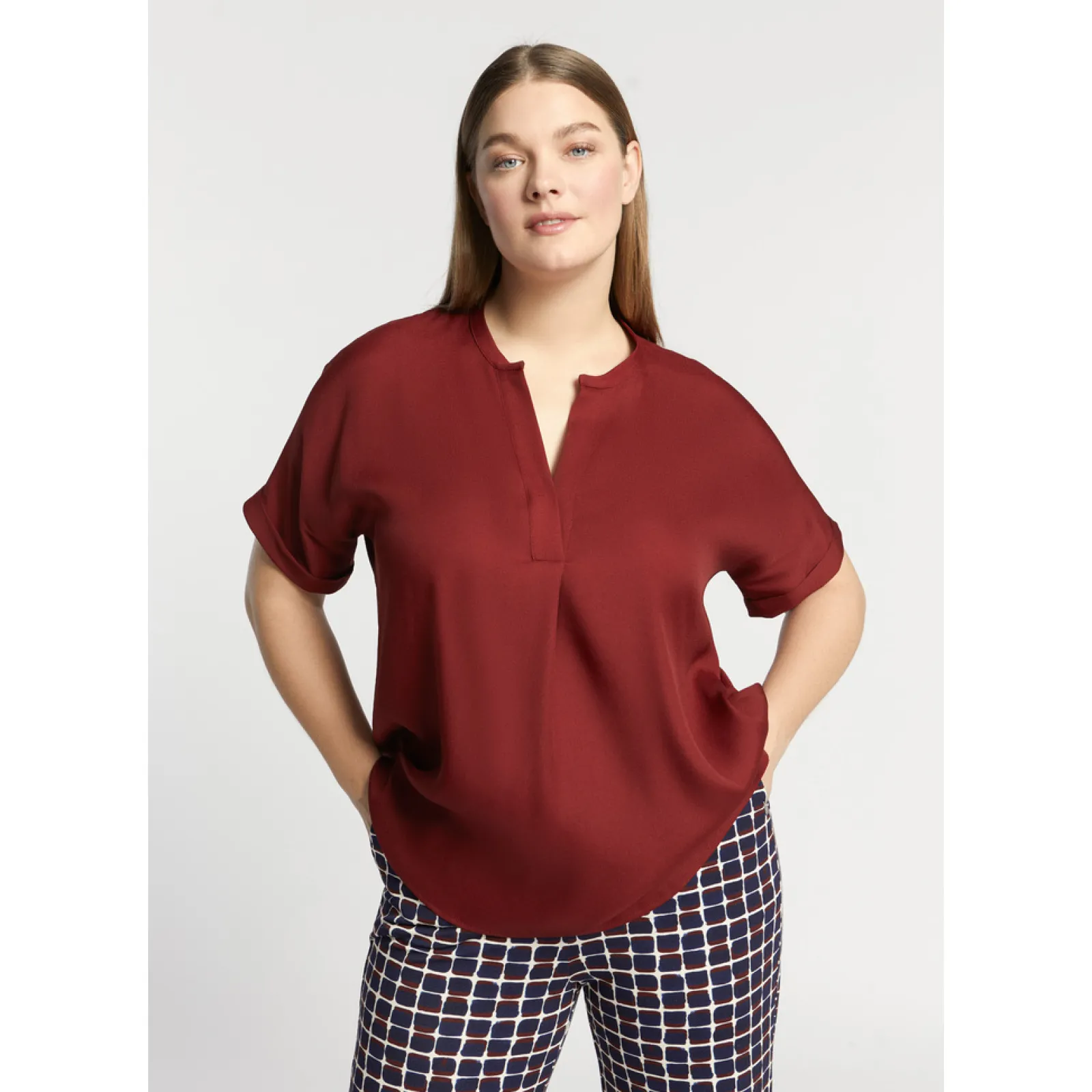 Xandres Blouse brillante-Femme Xandres Plus|Blouses