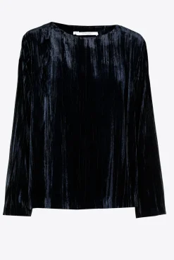 Xandres Blouse en velours écrasé-Femme Blouses