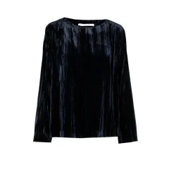 Xandres Blouse en velours écrasé-Femme Blouses