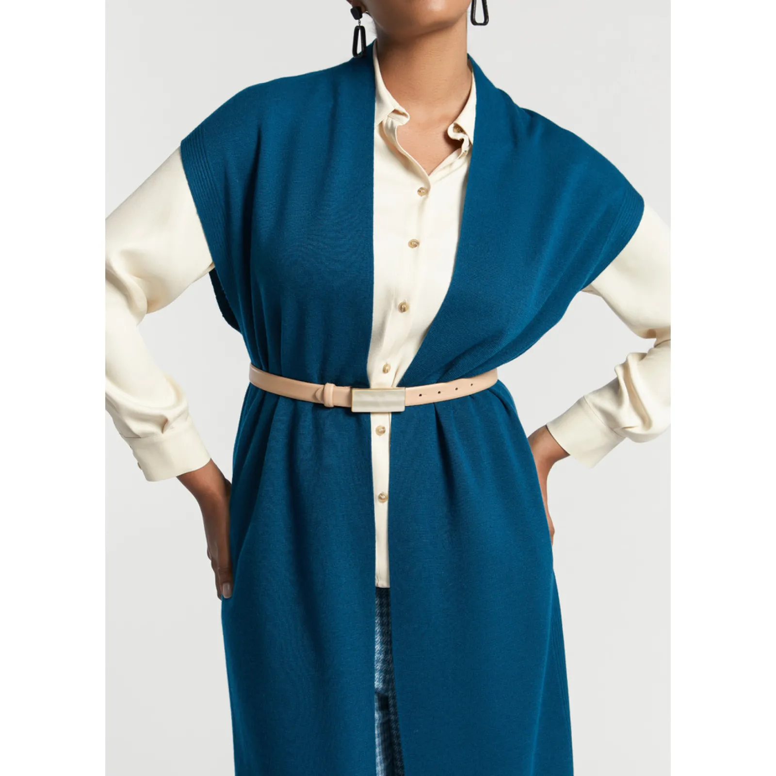 Xandres Blouse élégante avec col de chemise-Femme Blouses|Xandres Plus