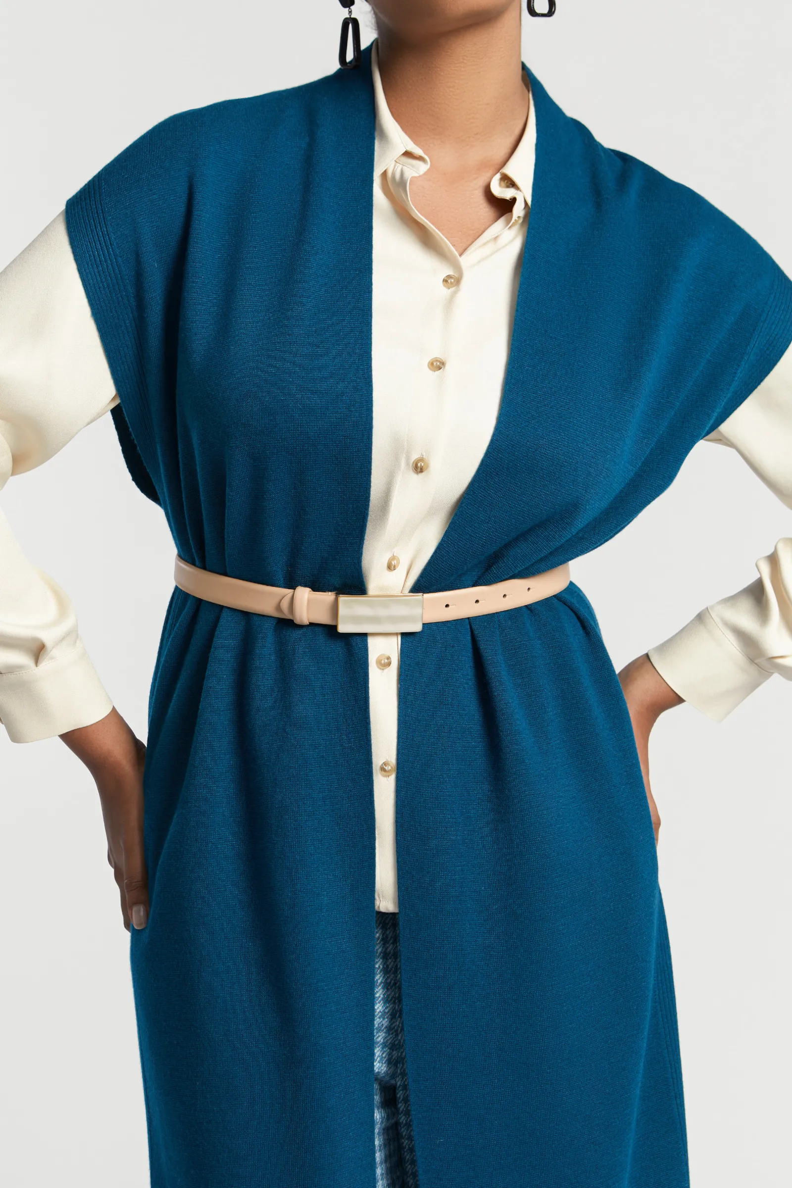 Xandres Blouse élégante avec col de chemise-Femme Blouses|Xandres Plus