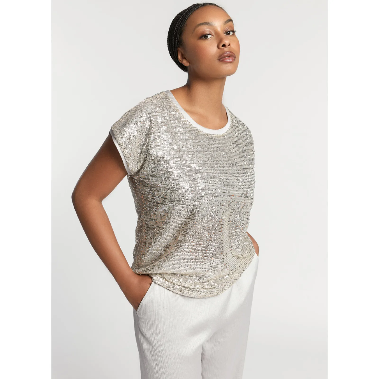 Xandres Blouse à paillettes-Femme Xandres Plus
