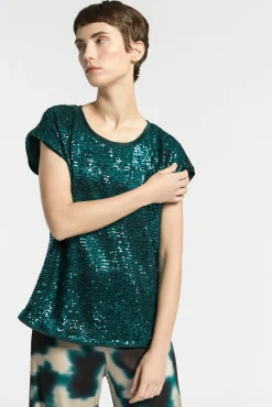 Xandres Blouse à paillettes-Femme Xandres Plus|Blouses