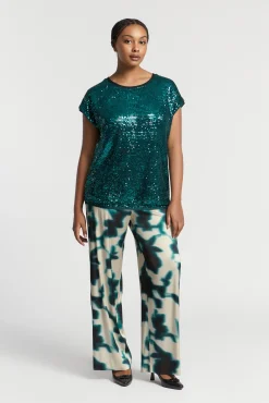 Xandres Blouse à paillettes-Femme Xandres Plus|Blouses