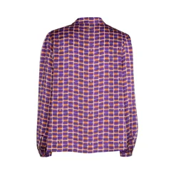 Xandres Blouse seersucker avec imprimé logo-Femme Xandres Plus