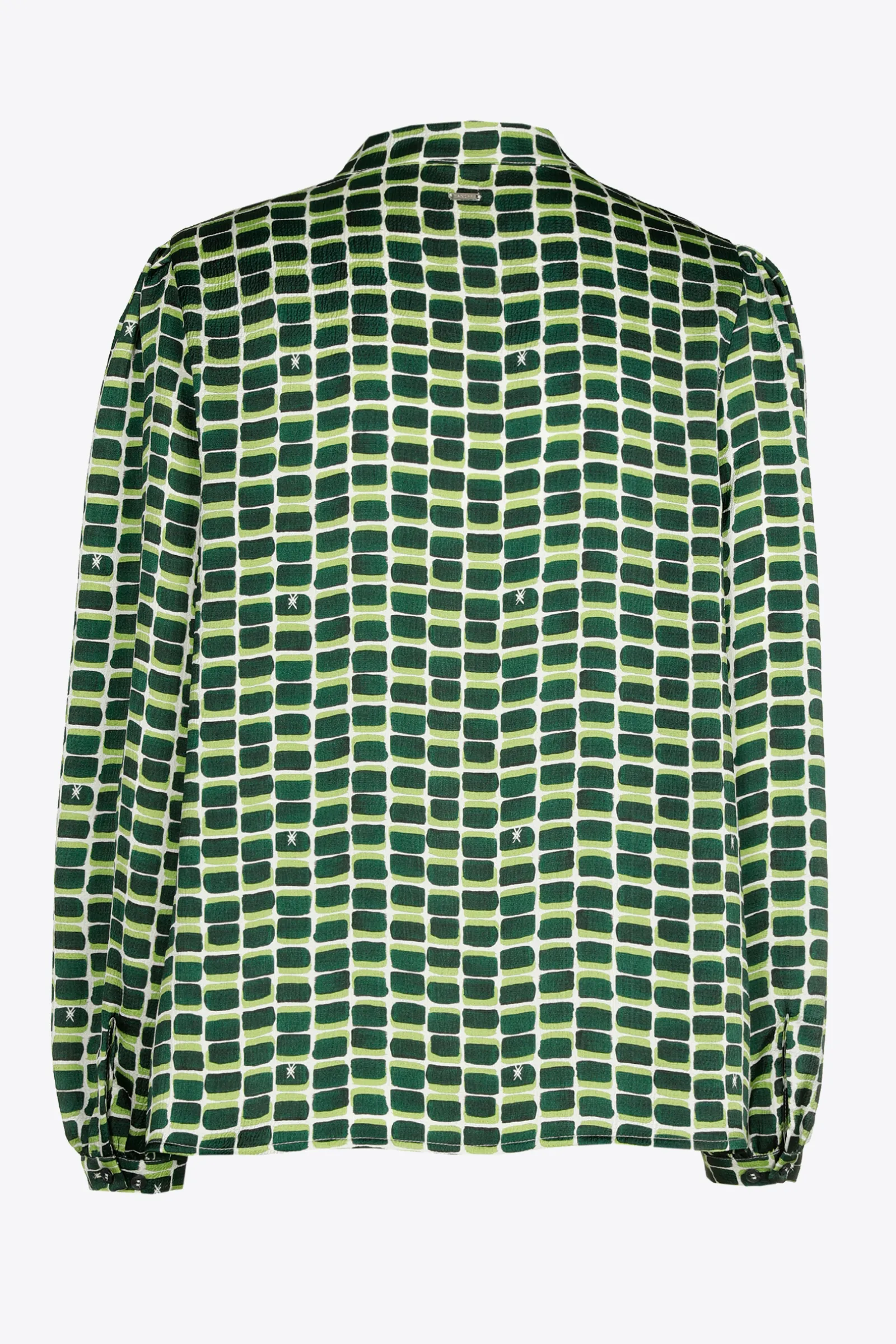 Xandres Blouse seersucker avec imprimé logo-Femme Xandres Plus|Blouses