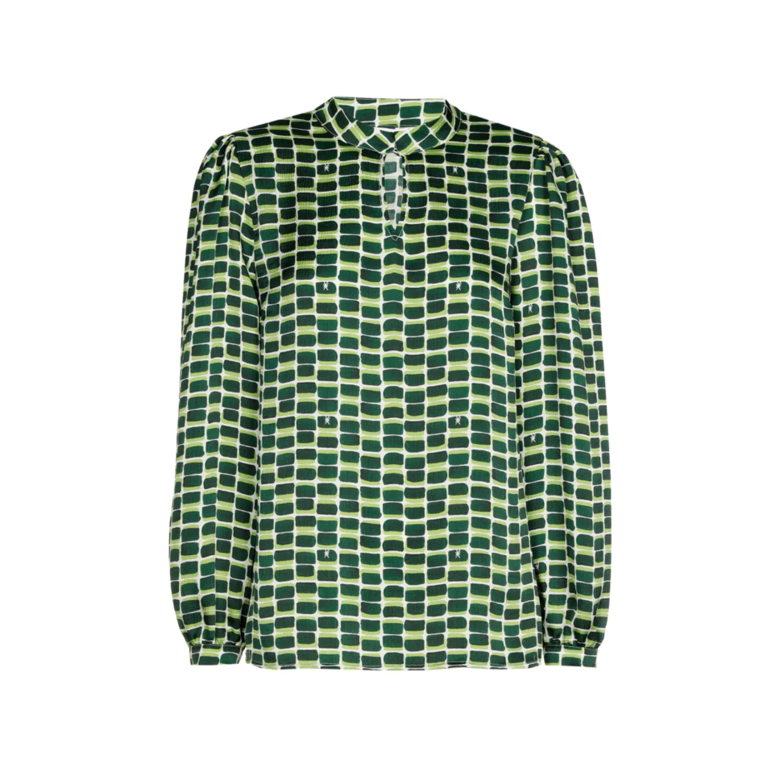 Xandres Blouse seersucker avec imprimé logo-Femme Xandres Plus|Blouses
