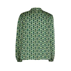 Xandres Blouse seersucker avec imprimé logo-Femme Xandres Plus|Blouses