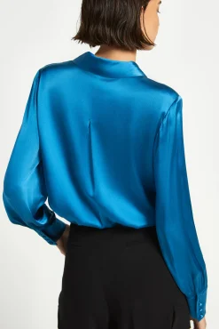 Xandres Blouse unie en soie-Femme Xandres Plus|Blouses