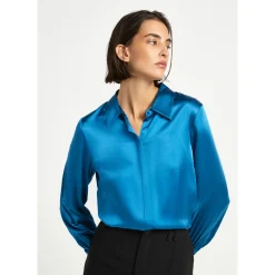 Xandres Blouse unie en soie-Femme Xandres Plus|Blouses