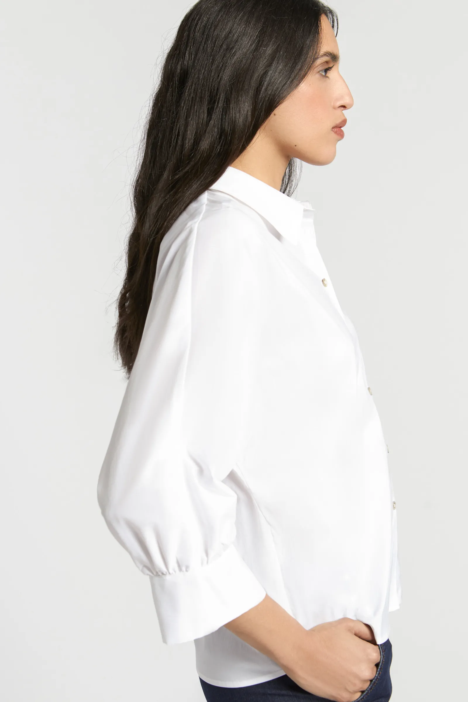 Xandres Blouse volumineuse avec col de chemise-Femme Blouses