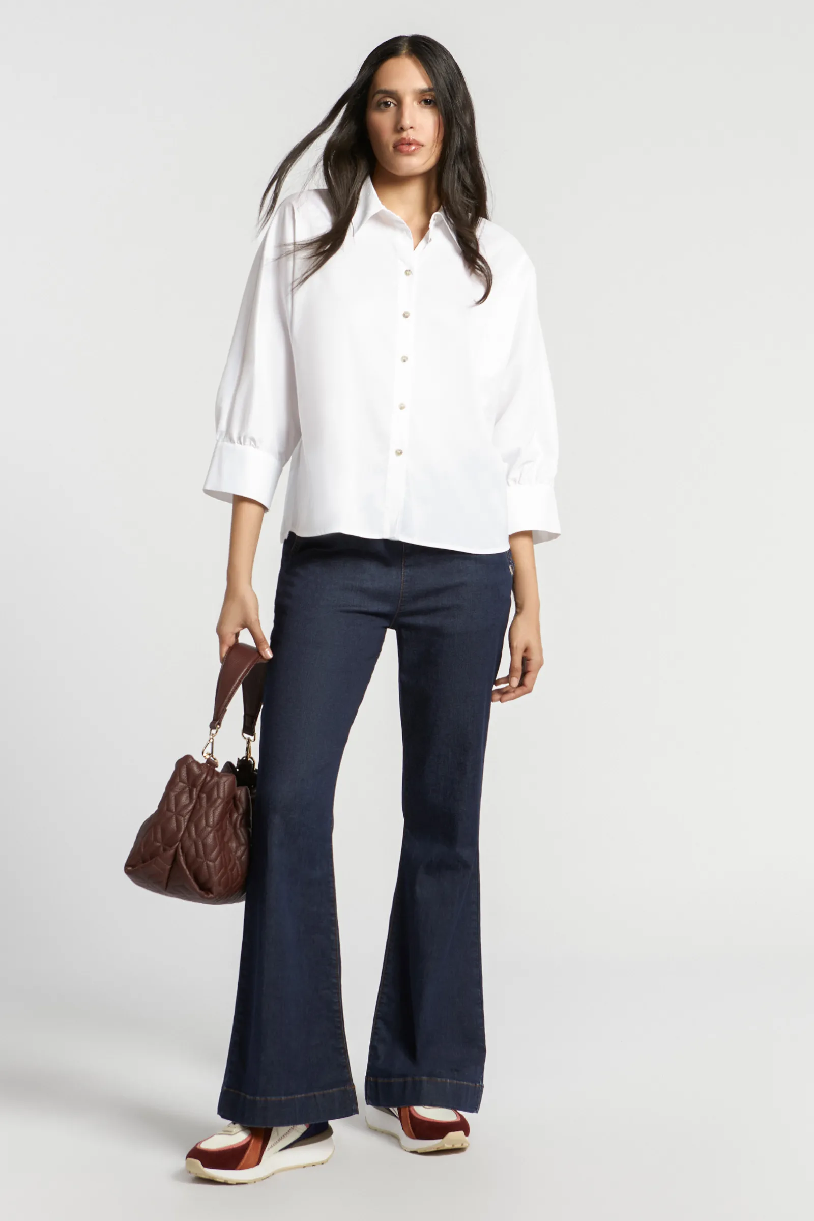 Xandres Blouse volumineuse avec col de chemise-Femme Blouses