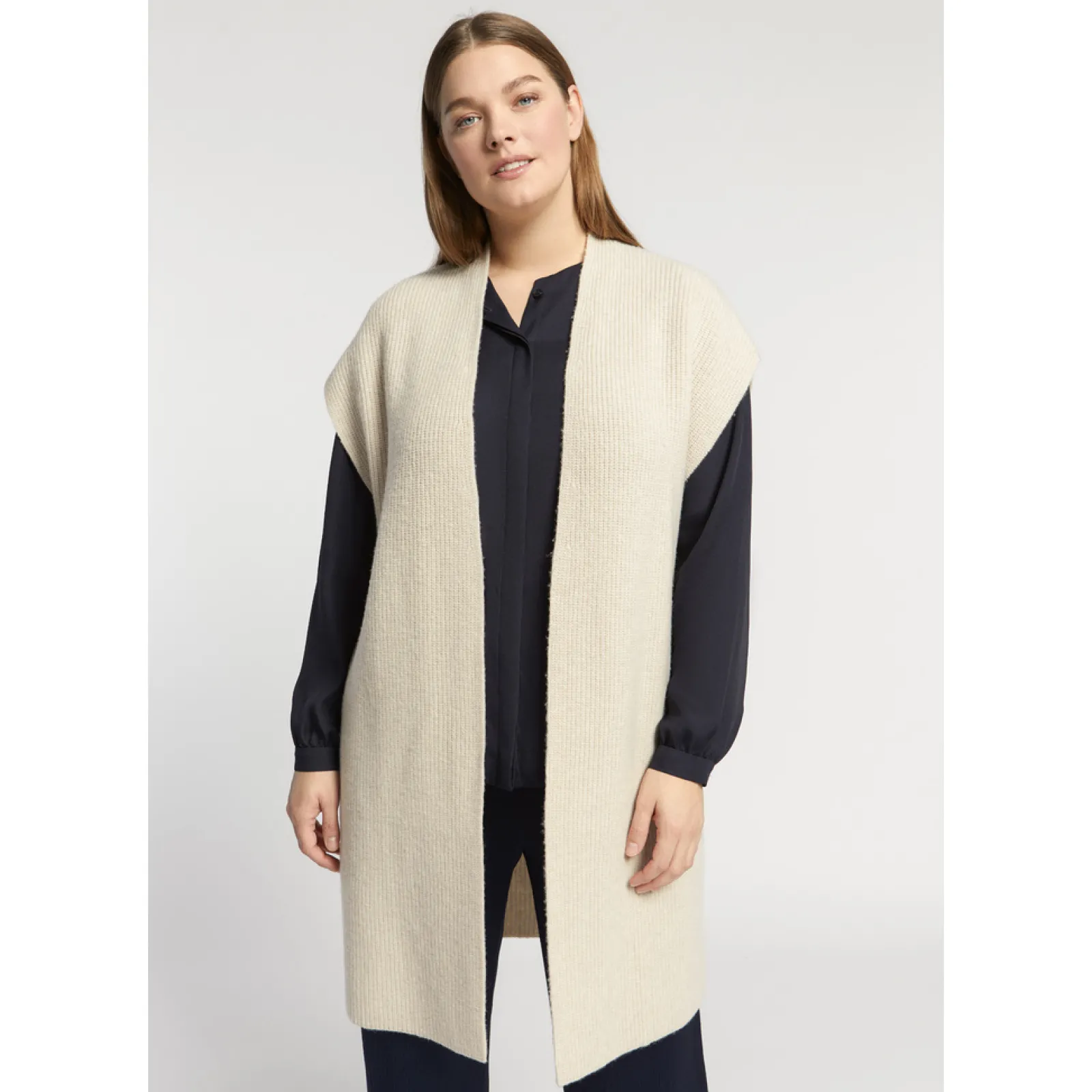 Xandres Cardigan long sans manches-Femme Xandres Plus|Pulls & Cardigans