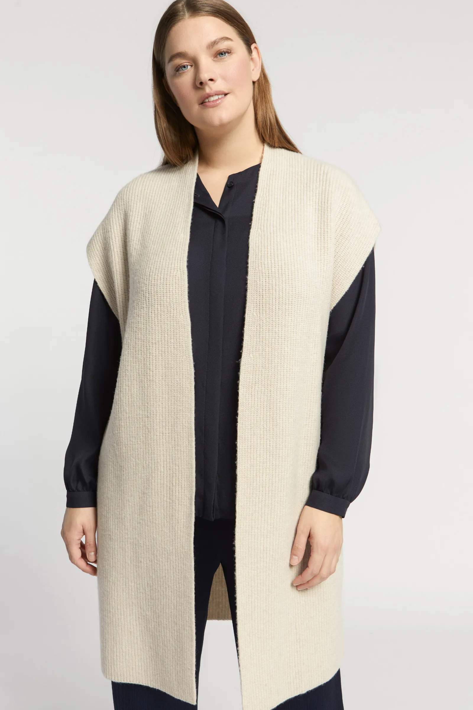 Xandres Cardigan long sans manches-Femme Xandres Plus|Pulls & Cardigans
