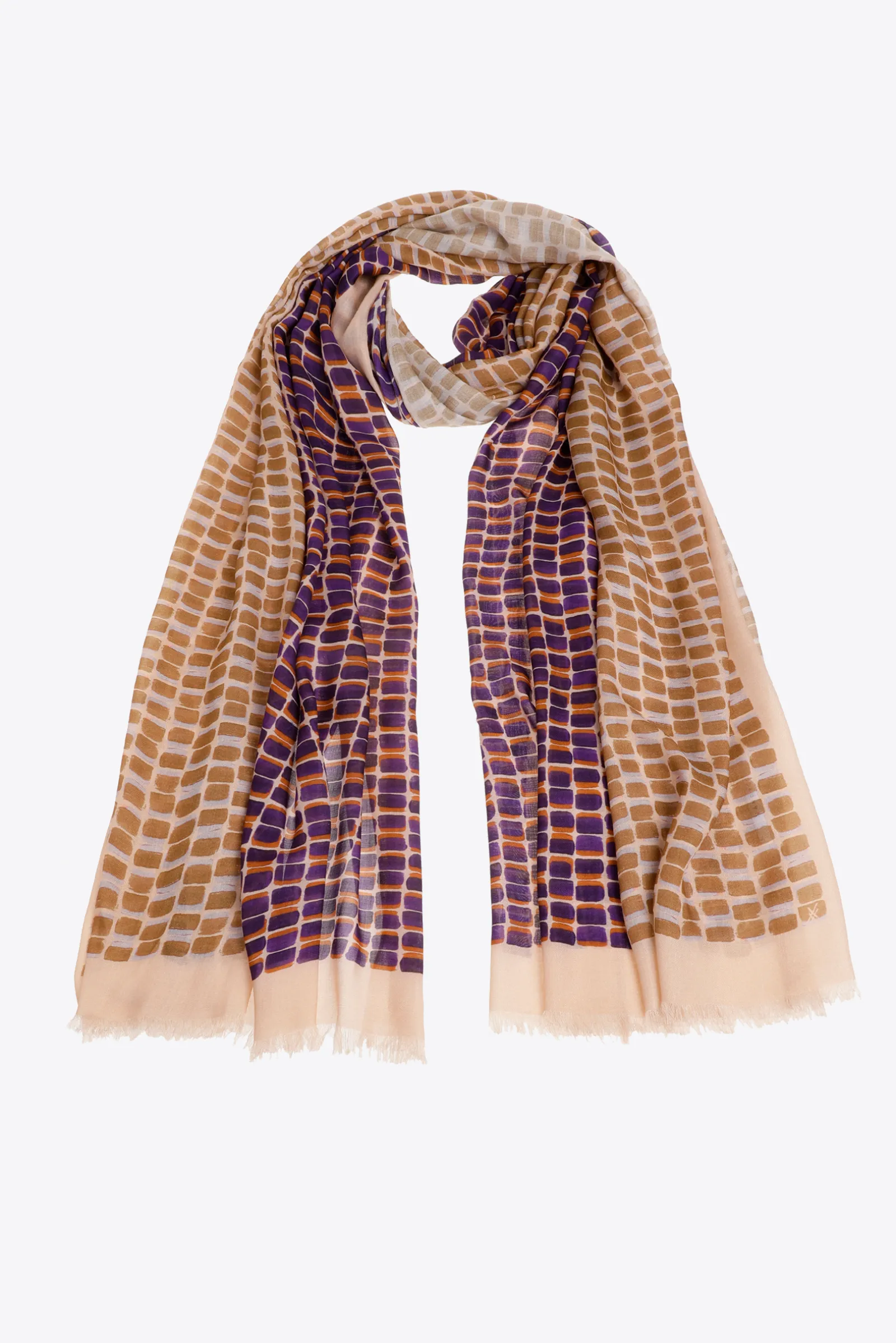 Xandres Écharpe à couleurs contrastées-Femme Accessoires|Echarpes