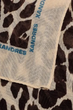 Xandres Écharpe en laine avec imprimé léopard-Femme Accessoires|Echarpes