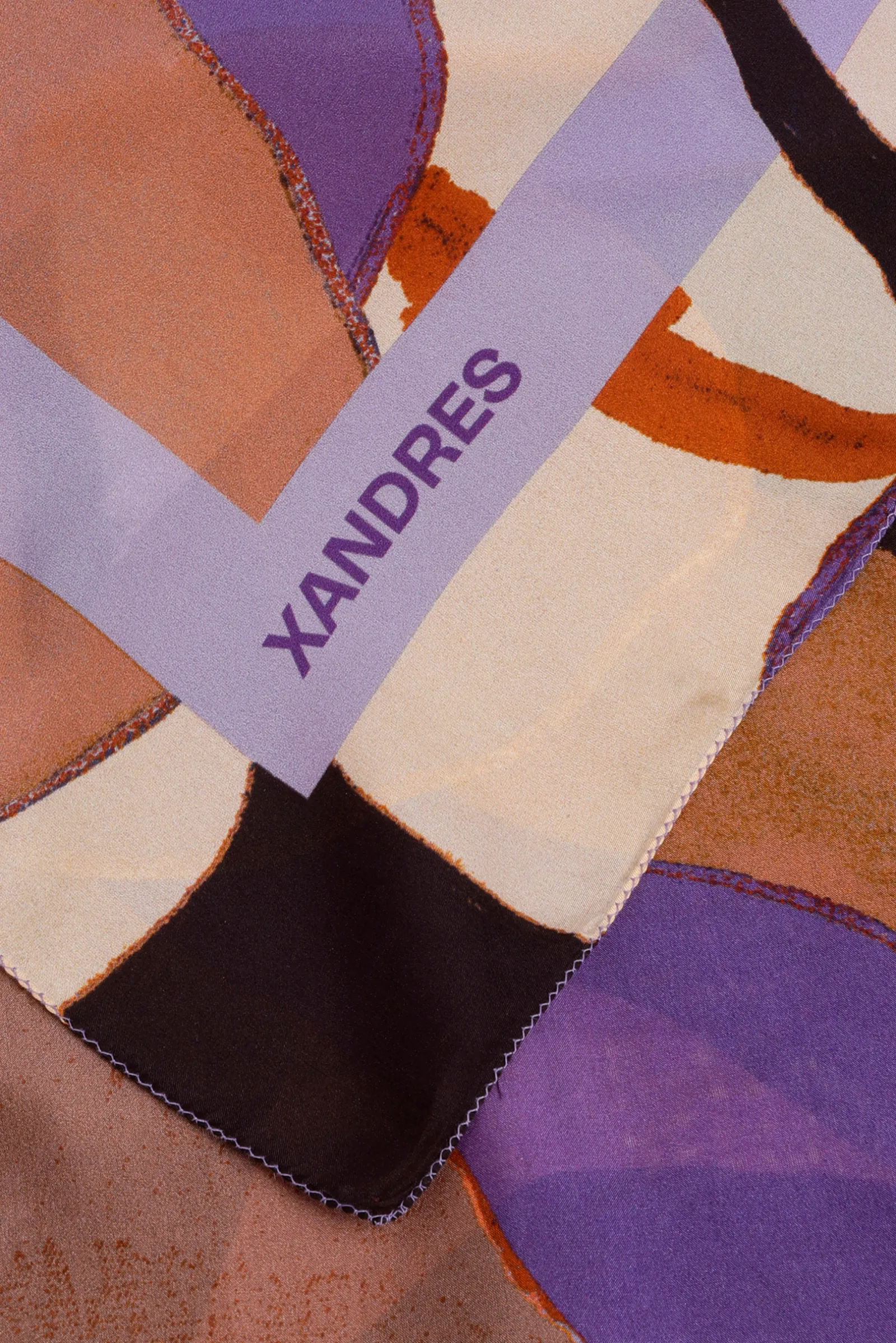 Xandres Écharpe en soie à motif floral-Femme Accessoires|Echarpes