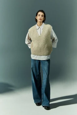 Xandres Débardeur confectionné dans un mélange de laines-Femme Pulls & Cardigans
