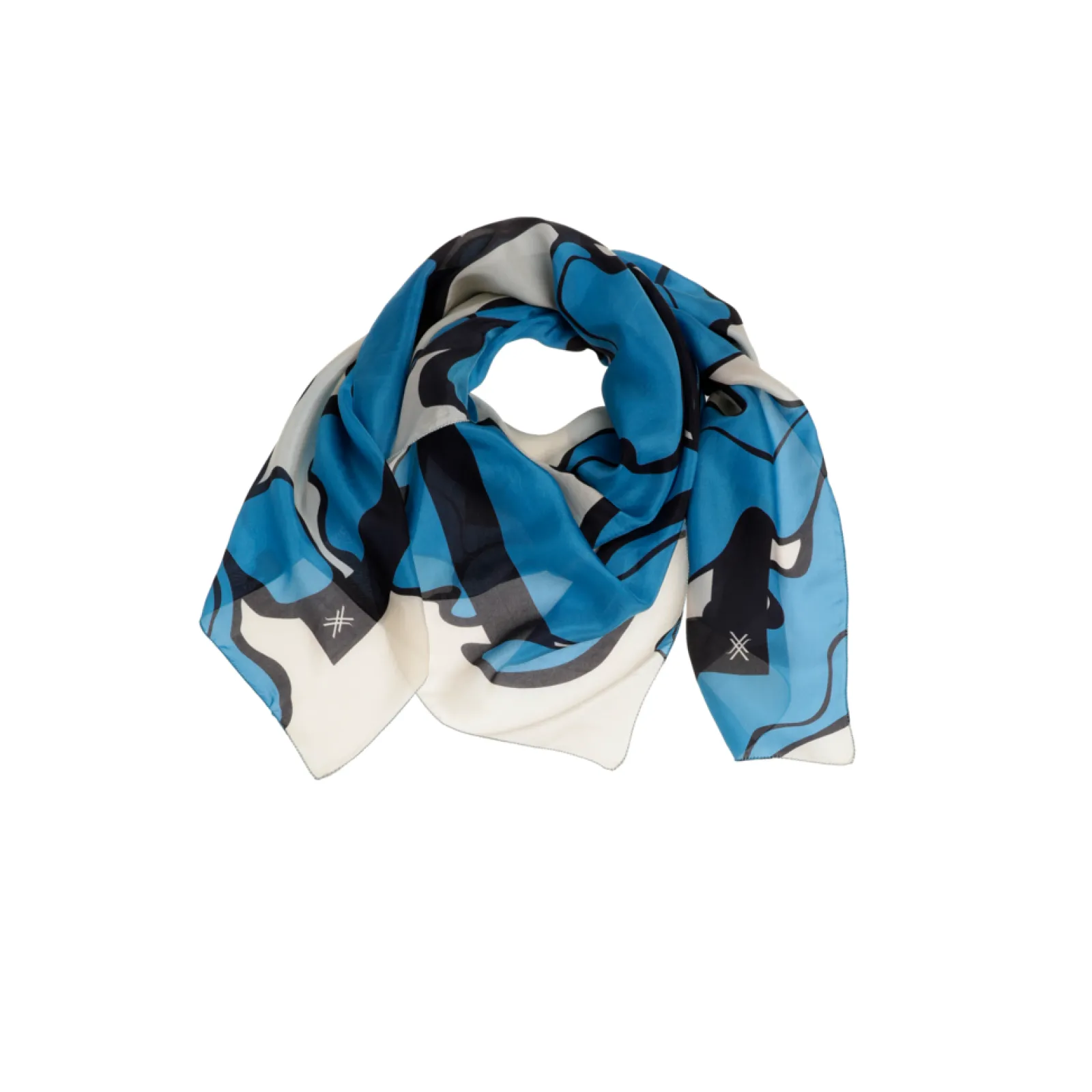 Xandres Foulard en soie à motif floral-Femme Accessoires|Echarpes