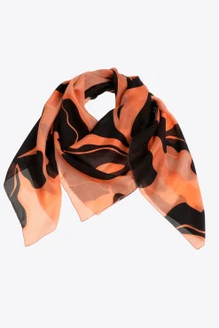 Xandres Foulard en soie à motif floral-Femme Accessoires|Echarpes