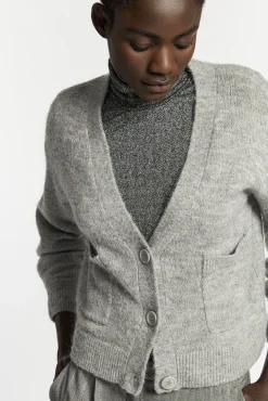 Xandres Gilet court à col en V-Femme Pulls & Cardigans