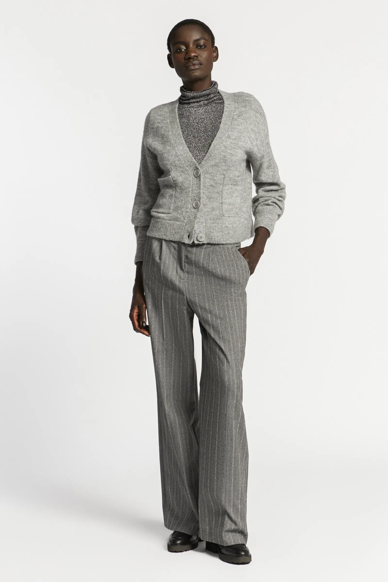 Xandres Gilet court à col en V-Femme Pulls & Cardigans