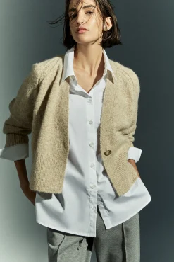Xandres Gilet dans un mélange de laines-Femme Pulls & Cardigans