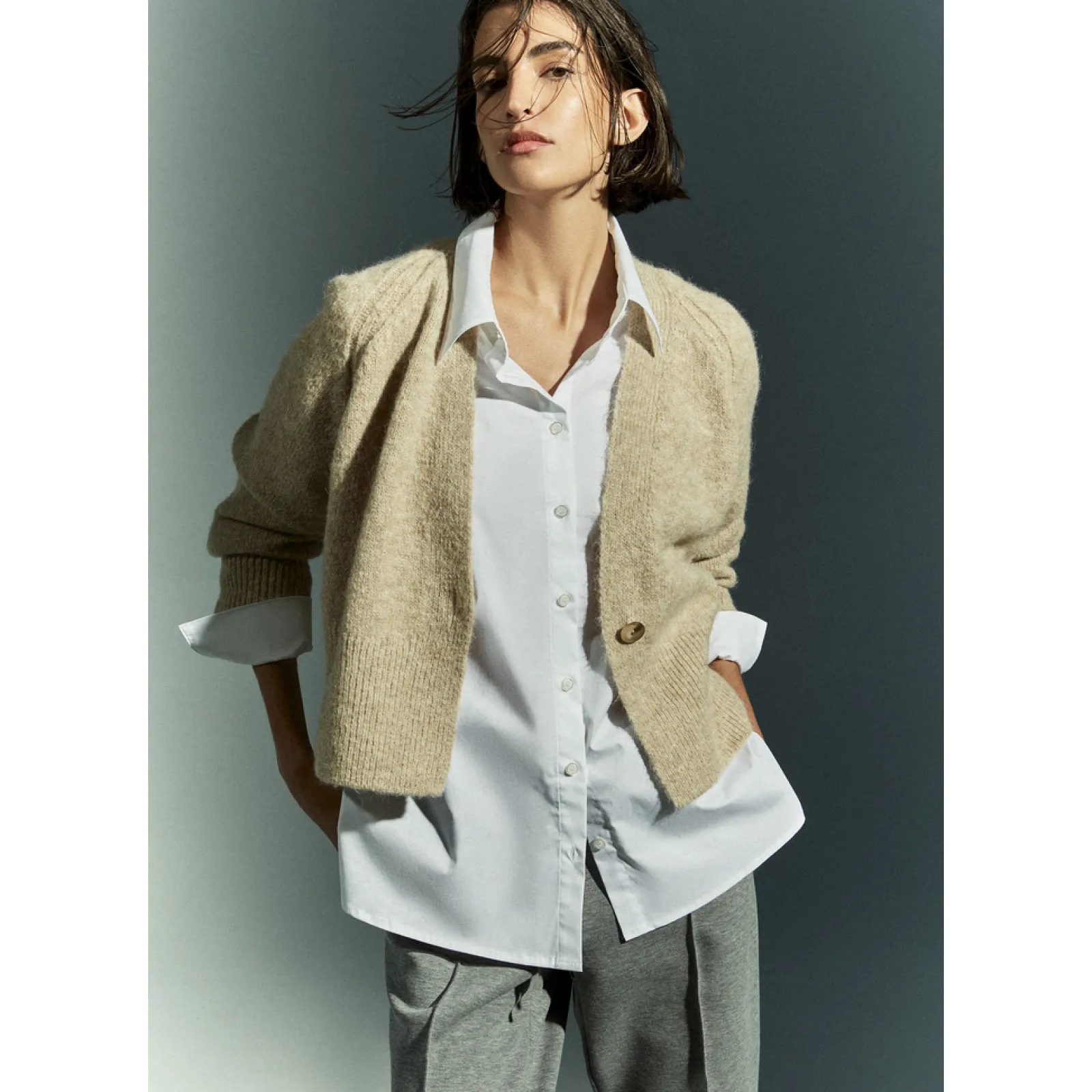 Xandres Gilet dans un mélange de laines-Femme Pulls & Cardigans