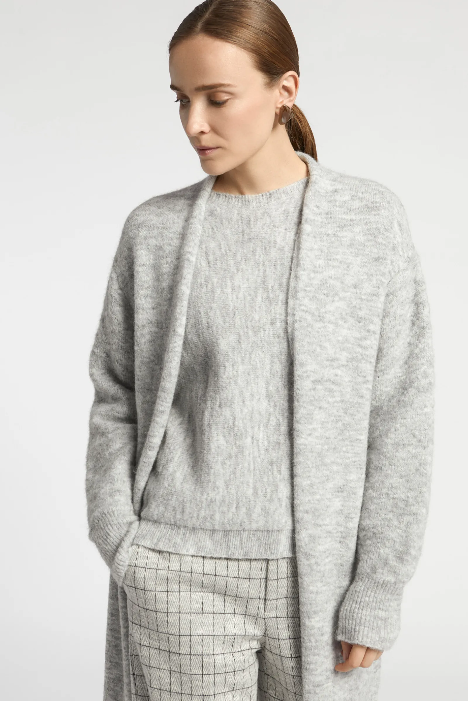 Xandres Gilet long en laine d’alpaga-Femme Xandres Plus|Pulls & Cardigans