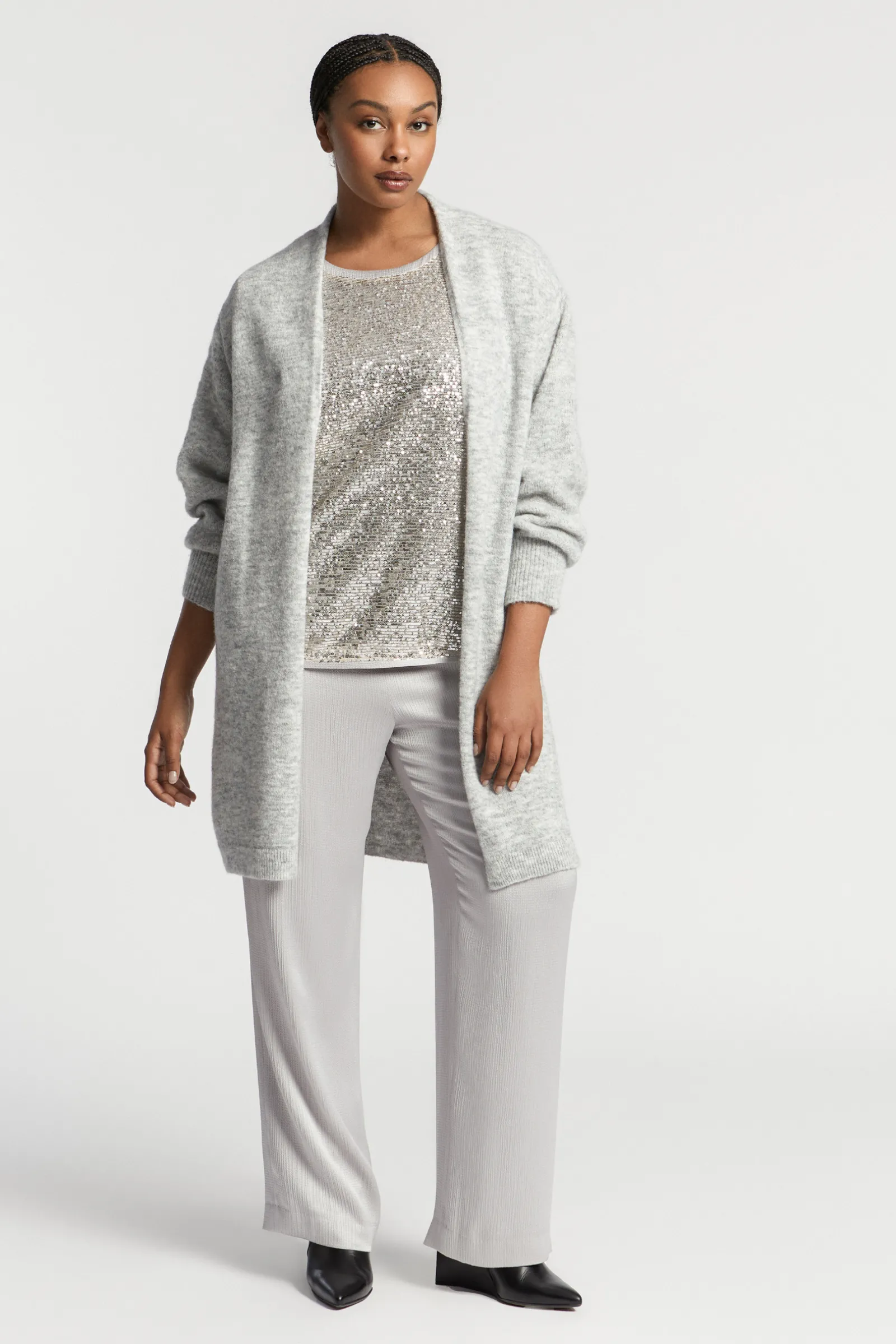 Xandres Gilet long en laine d’alpaga-Femme Xandres Plus|Pulls & Cardigans