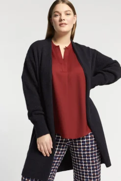 Xandres Gilet long en laine d’alpaga-Femme Xandres Plus|Pulls & Cardigans