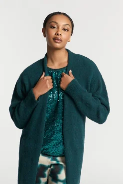 Xandres Gilet long en laine d’alpaga-Femme Xandres Plus|Pulls & Cardigans