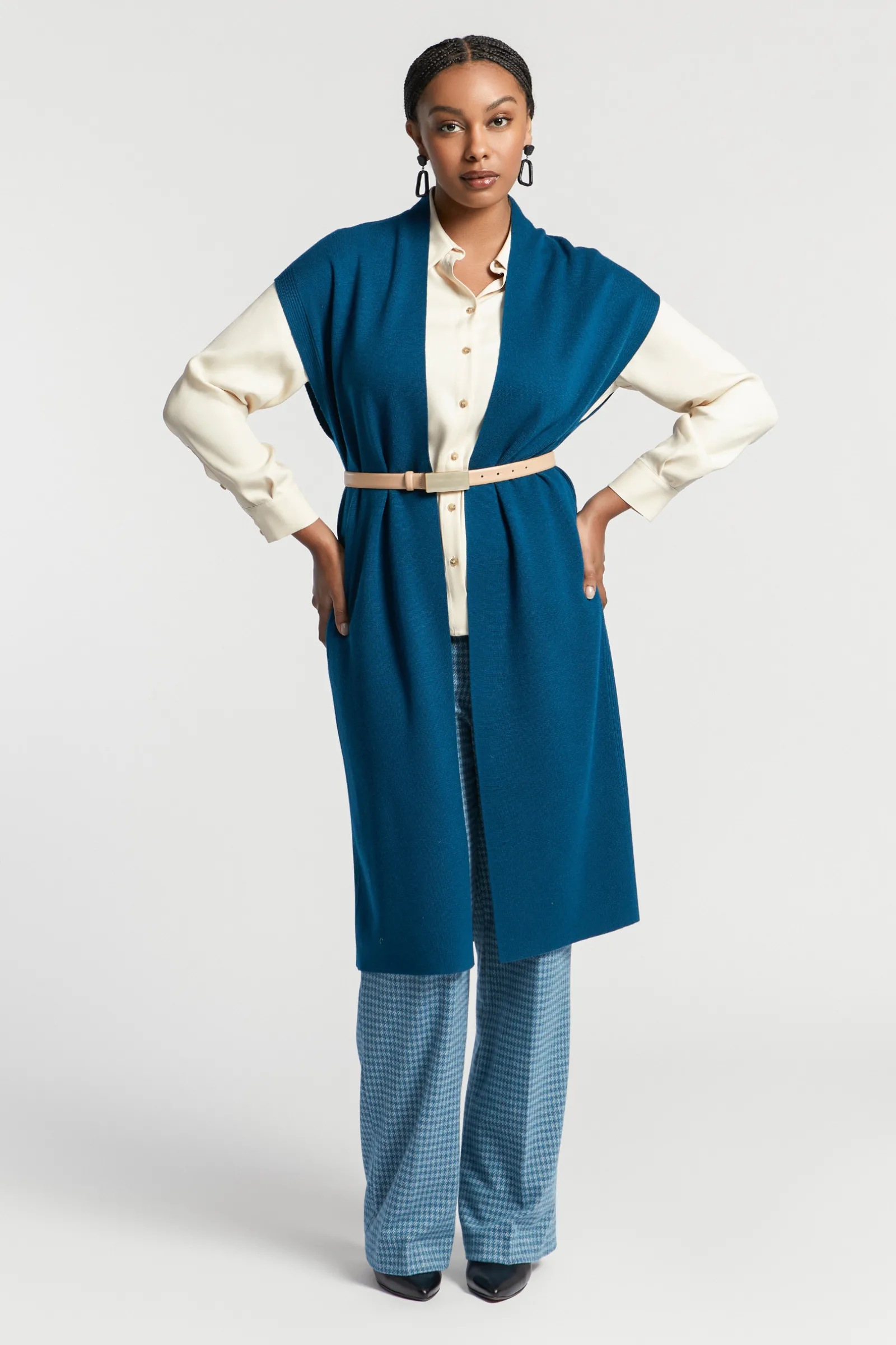 Xandres Gilet long en maille-Femme Pulls & Cardigans