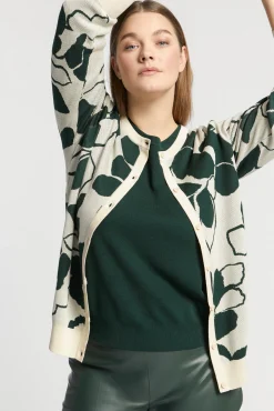 Xandres Gilet à motif floral en jacquard-Femme Xandres Plus|Pulls & Cardigans