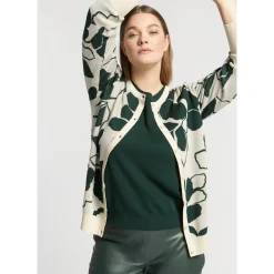 Xandres Gilet à motif floral en jacquard-Femme Xandres Plus|Pulls & Cardigans