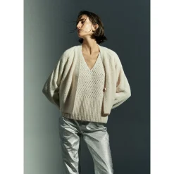 Xandres Gilet surdimensionné confectionné dans un mélange de laines-Femme Pulls & Cardigans