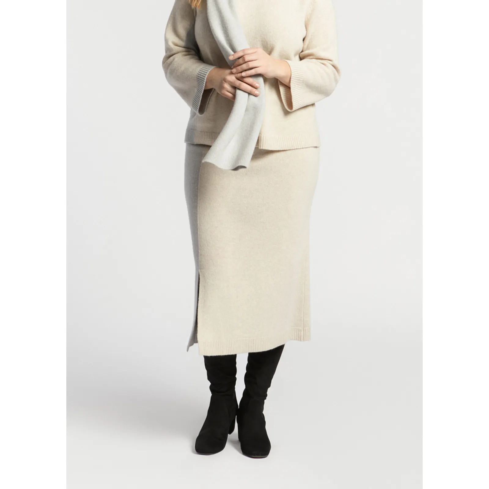 Xandres Jupe en laine fine ajustée-Femme Xandres Plus|Jupes