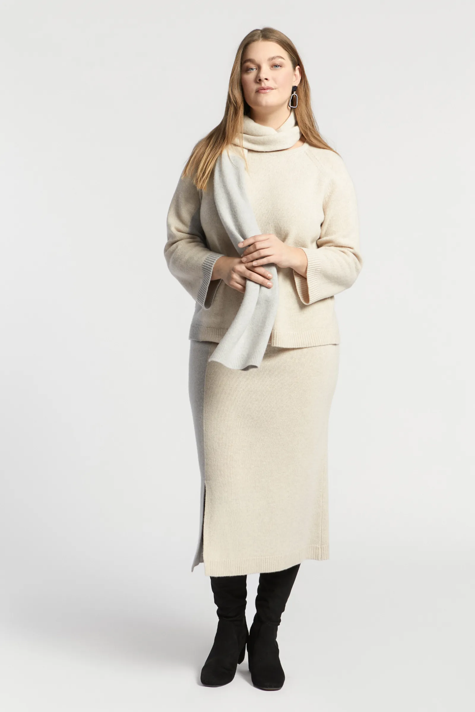 Xandres Jupe en laine fine ajustée-Femme Xandres Plus|Jupes