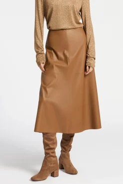 Xandres Jupe en ligne A en faux cuir-Femme Jupes