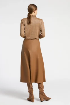 Xandres Jupe en ligne A en faux cuir-Femme Jupes