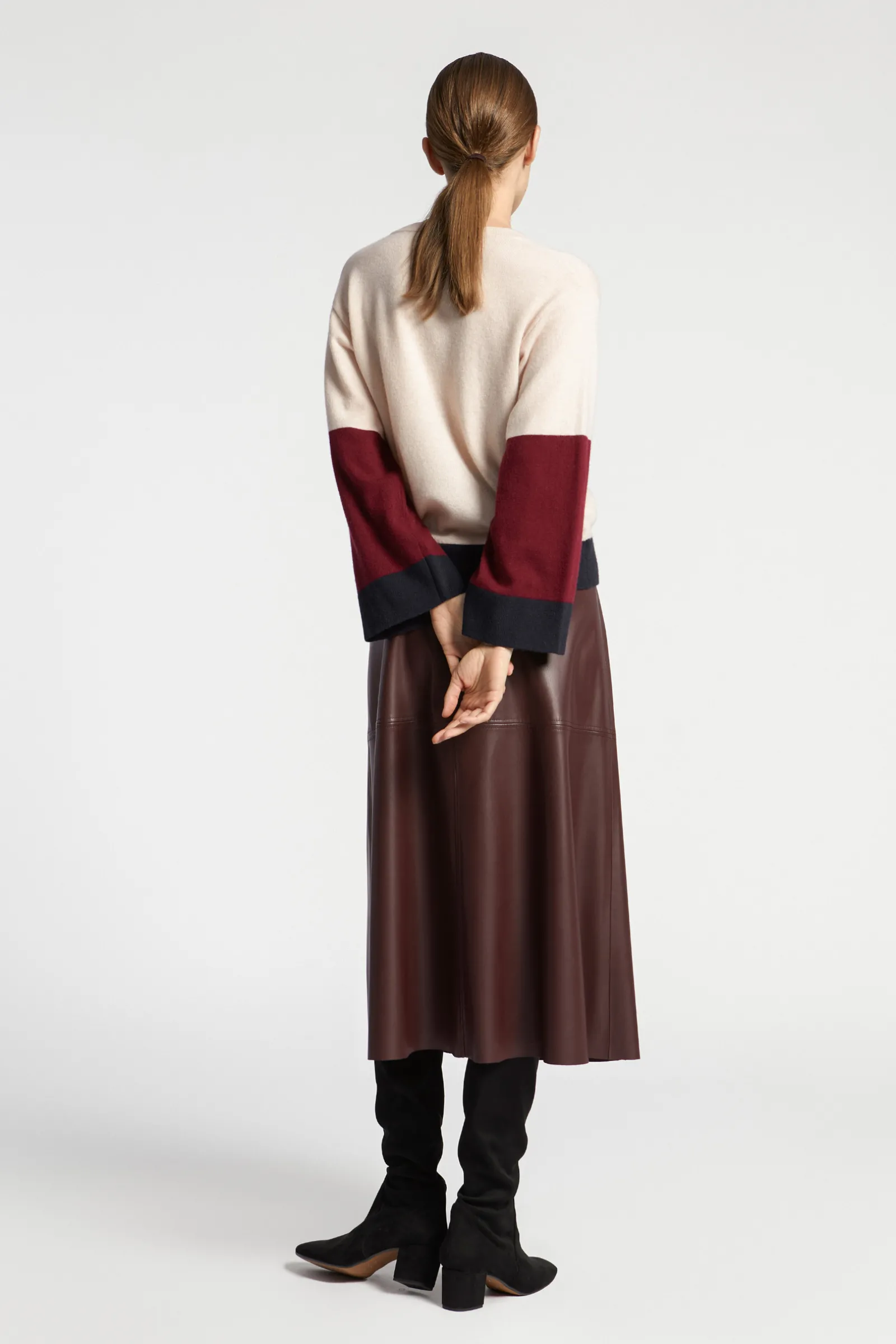 Xandres Jupe en ligne A en faux cuir-Femme Jupes