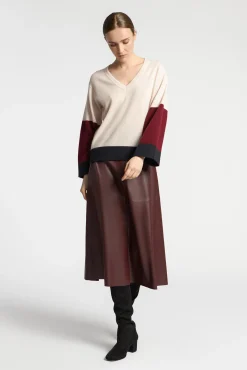 Xandres Jupe en ligne A en faux cuir-Femme Jupes