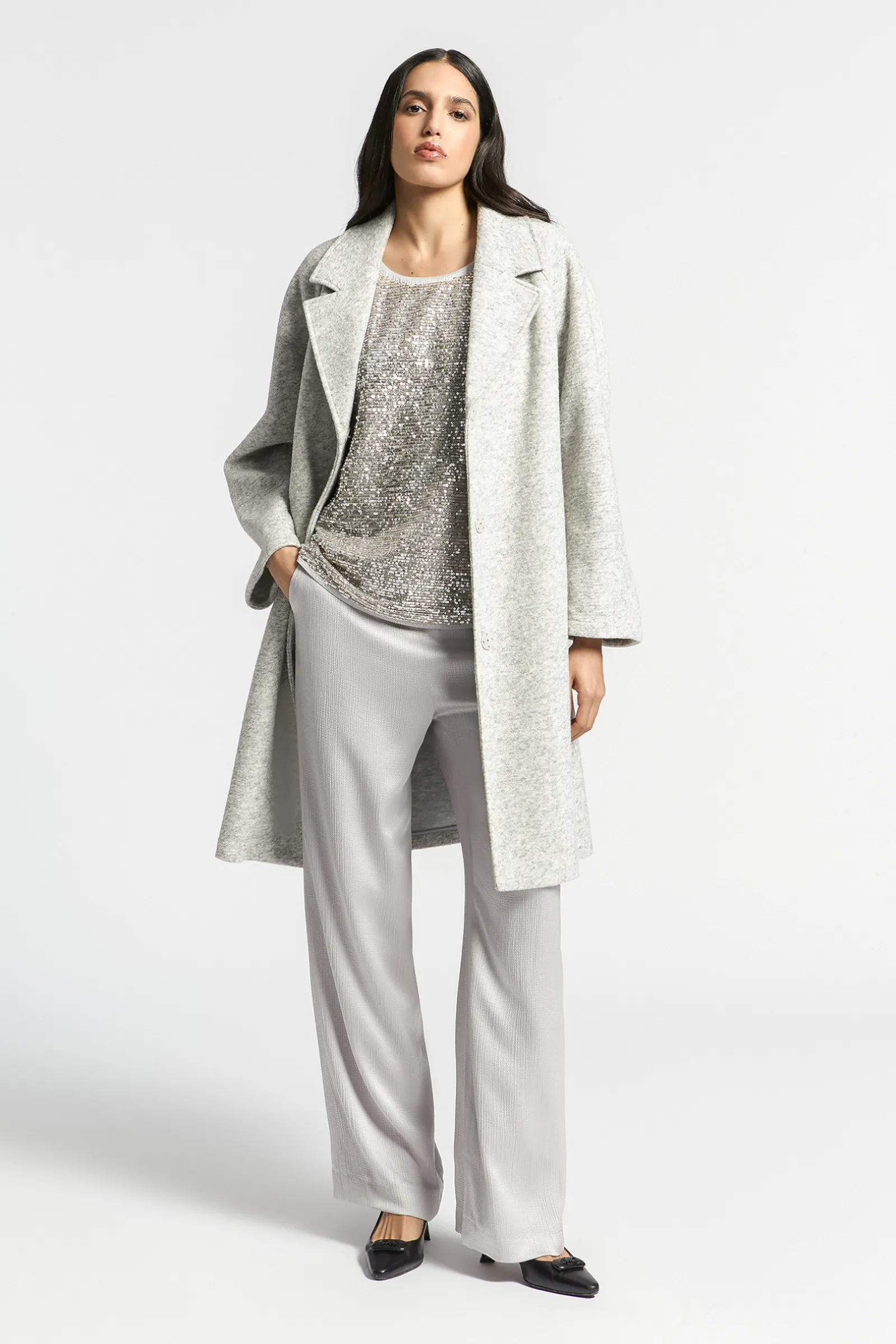 Xandres Manteau long en laine-Femme Xandres Plus|Manteaux & Vestes