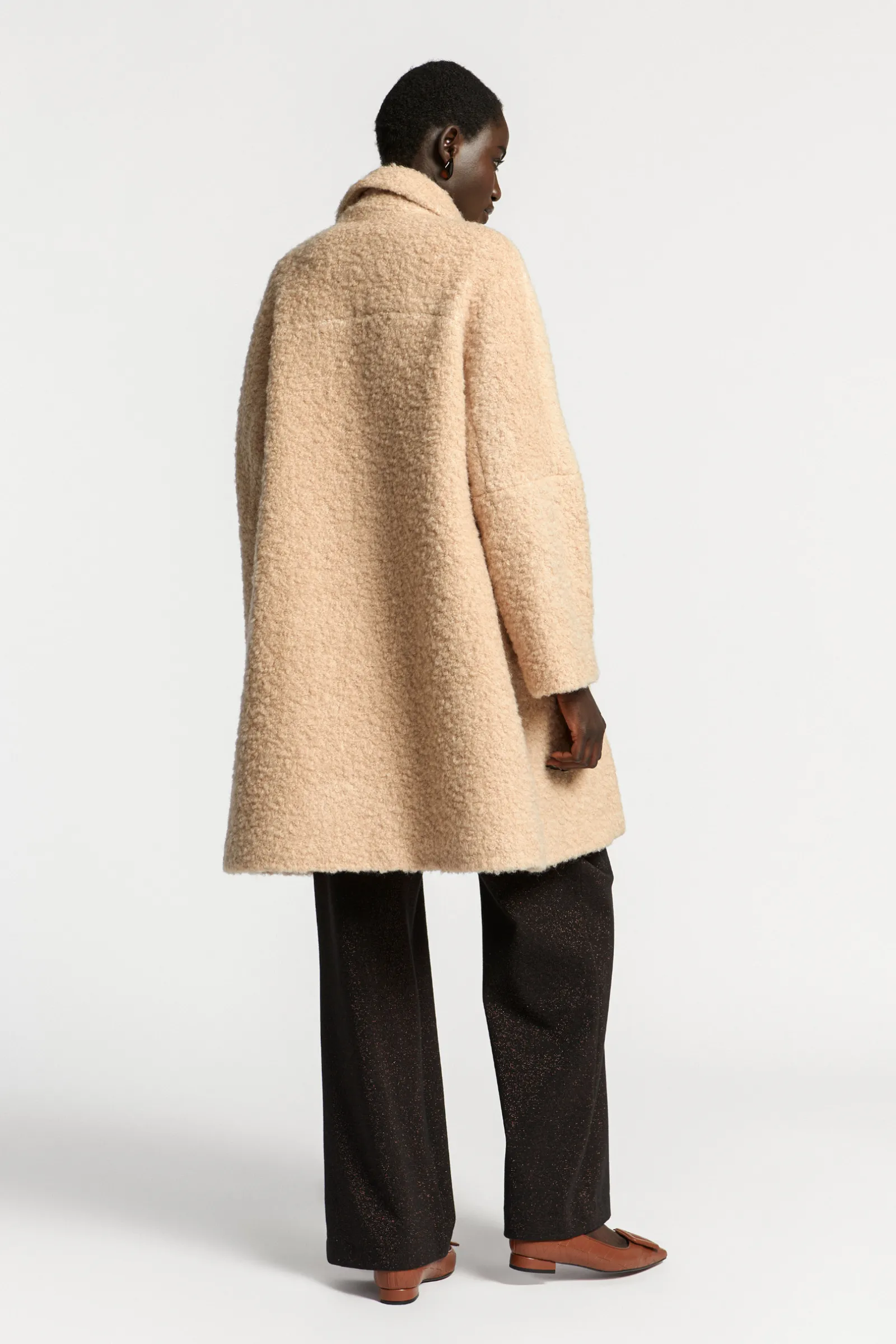 Xandres Manteau long en tissu bouclé-Femme Xandres Plus|Manteaux & Vestes