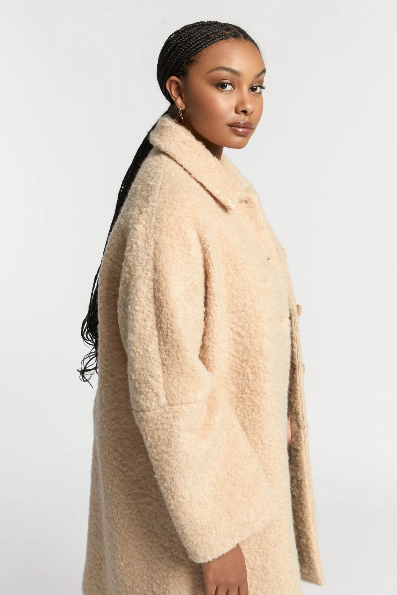 Xandres Manteau long en tissu bouclé-Femme Xandres Plus|Manteaux & Vestes